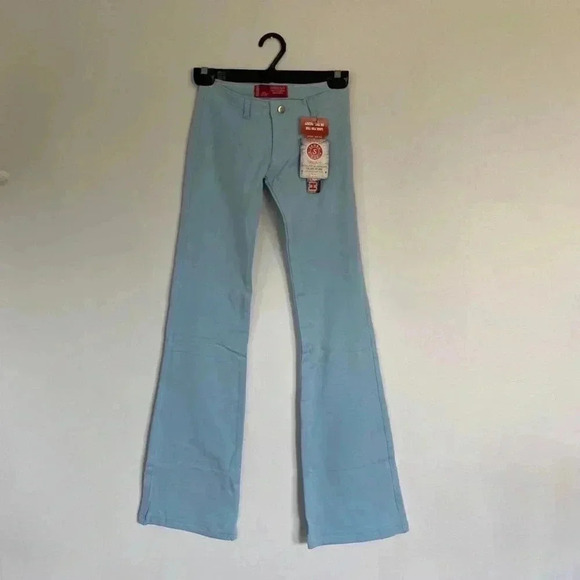 Vintage deadstock light blue bedazzled “sexy” low waisted pants. - Picture 3 of 3